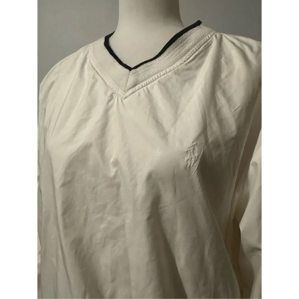 Polo Sport Ralph Lauren vintage off white preppy windbreaker jacket M